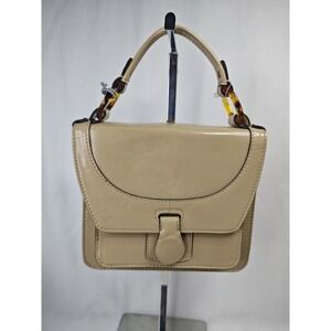 HOBO Lady Leather Handbag Almond Beige NWT Top Handle Crossbody Shoulder Bag New